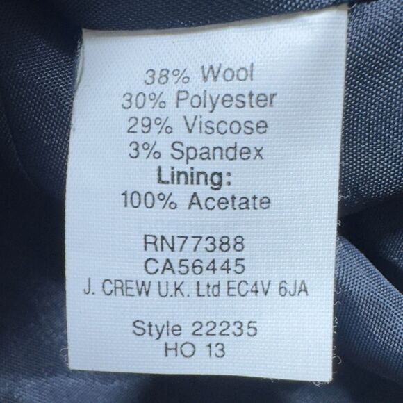 J CREW Tartan Plaid Wool School Boy Blazer Jacket Top Women Size 4 Gold Buttons - Picture 4 of 10